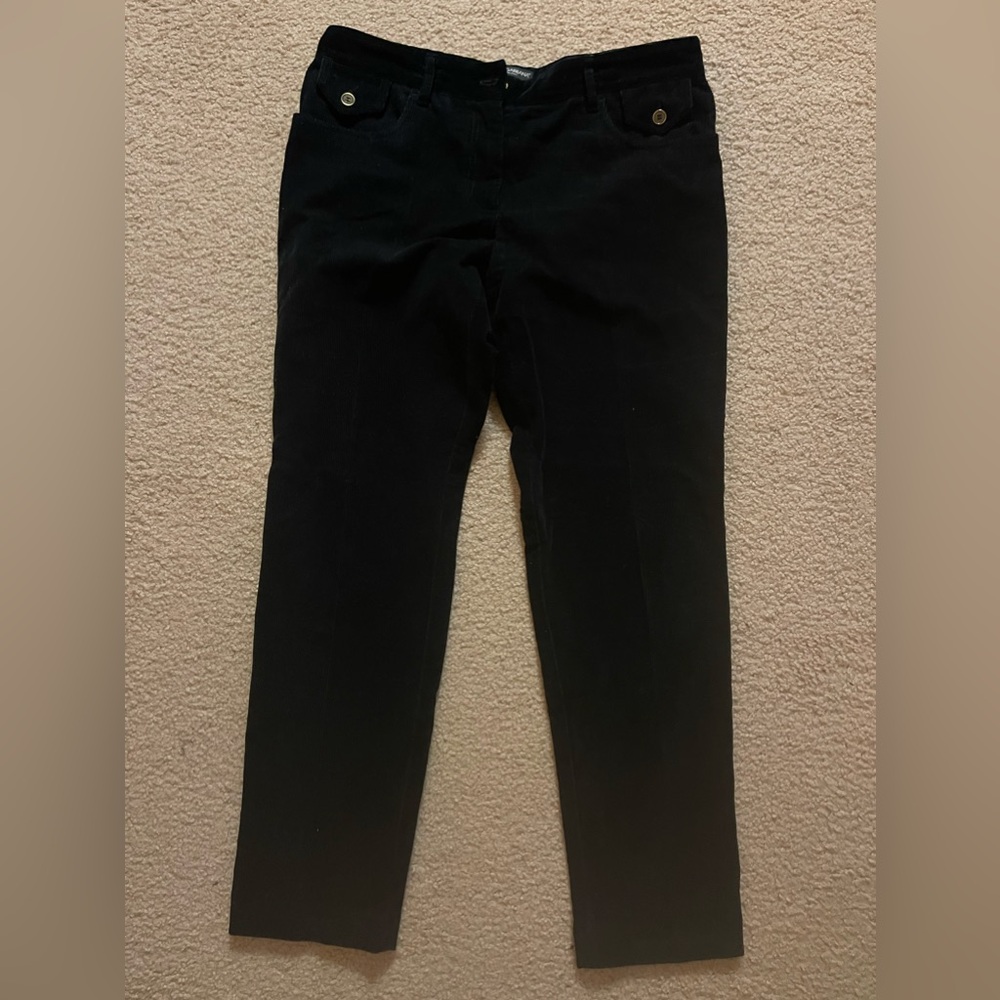 Dolce & Gabbana Thin Corduroy Black Pants